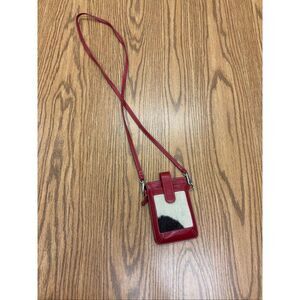 Leather and animal hair ID lanyard by Overland